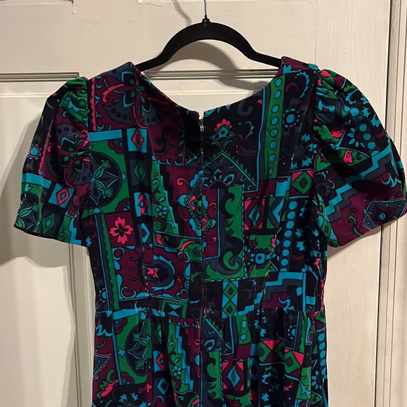 Vintage velvet 70s empire waist maxi dress - Picture 5 of 6